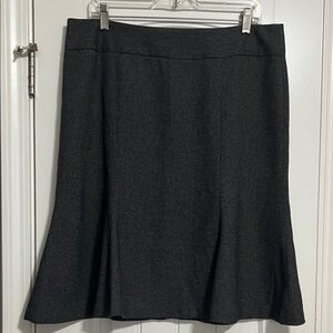 Liz Claiborne Grey Tweed Skirt with Subtle Flare